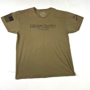 Grumpy Old Vet I Do What I Want Grunt Style Tactical Army Green T-Shirt Men XL